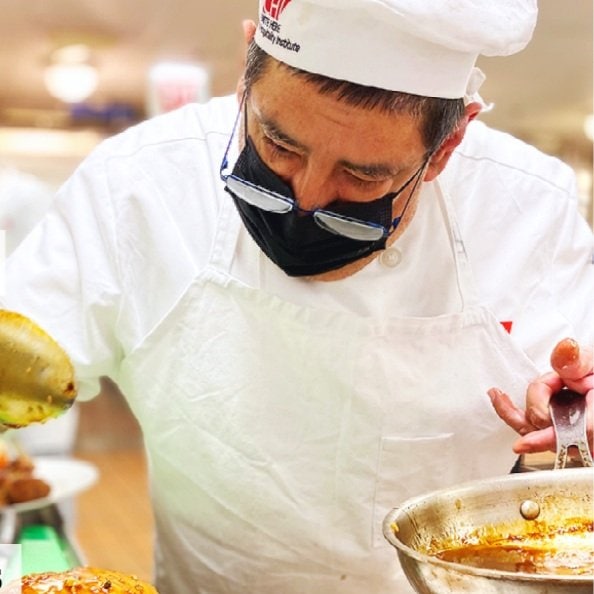 Chef preparing food